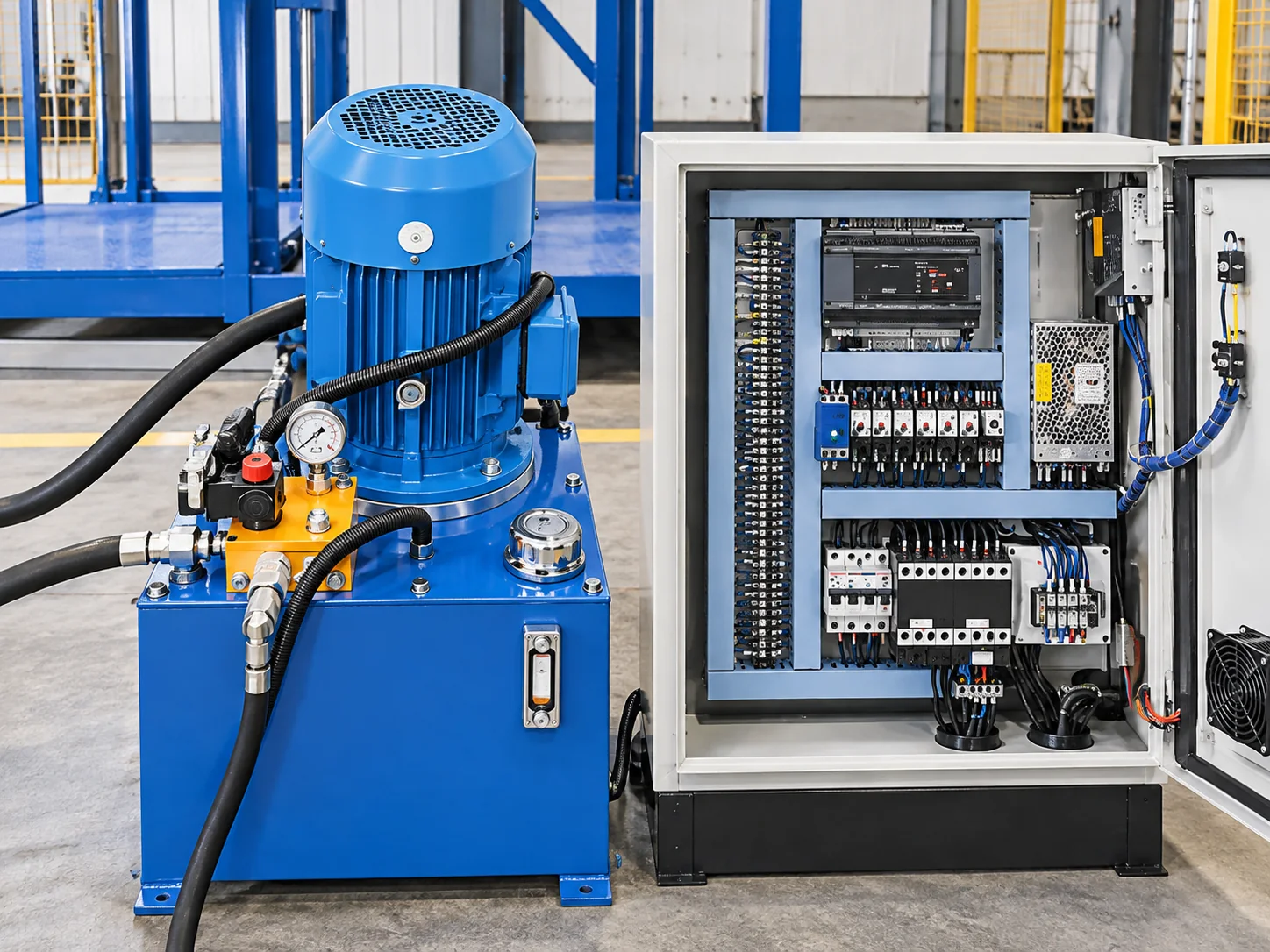Hydraulic power unit and electrical control system